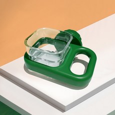 랜보어 앵무새 모이통 급식기 FREE(8.4 x 7 x 4 cm), 그린, 1개