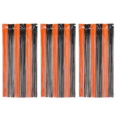 JOYPARTY 萬聖節窗簾, 黑色和橘色, 3個