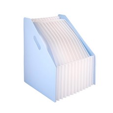 deLi 得力 馬卡龍粉彩折疊式風琴文件盒 直立式 41002, 隨機出貨, 1個