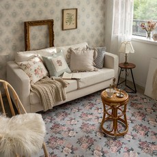 데코뷰 레트로 로즈부케 드로잉 러그