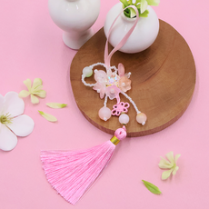 絲綢之路佳英花珠流蘇佩飾