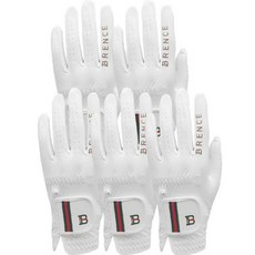 BRENCE Fingerline 女款皮革高爾夫手套 左手用, 5個, 白色