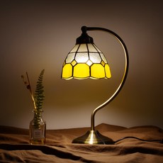 ALLLUMI 彩繪玻璃A復古檯燈, 檸檬