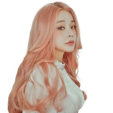 女性用手工蕾絲全頂假髮 長瀏海Rain Perm Girls Holic, 1個, 活珊瑚橘
