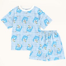 mollimelli friends 兒童透氣Milky短袖四分褲居家上下套裝