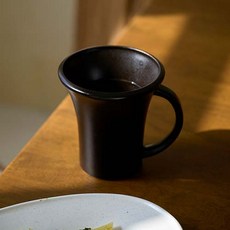 에라토 유유 카페 손잡이 빅 머그컵, 샌드블랙, 1개 샌드블랙, 1개