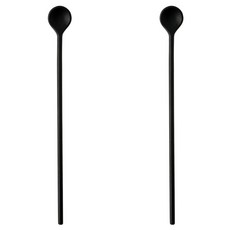 이지실리 실리콘 다용도 머들러 블랙, 2개, 머들러 2p