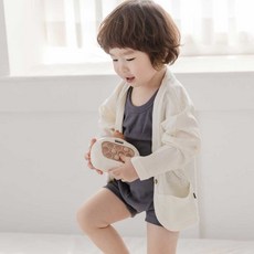 YEROOYENA 兒童夏季寬鬆版開襟衫