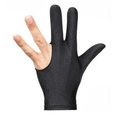 Daomi 基本款撞球手套 (左手用), 黑色, 10個