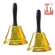 PARTYSHOW NEW聖誕金色鈴鐺 高級, 2個, 混合顏色