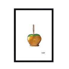 우드액자 + 사과E 포스터 세트, 블랙