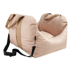 펫트롱 강아지 차량용 카시트 방석 휴대용 댕댕이 시트, 베이지, 1개