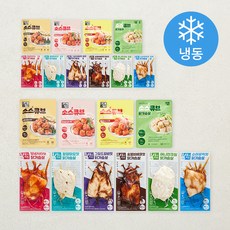 육식토끼 소스 닭가슴살 100g x 6종 x 3개입 + 소스큐브 80g x 4종 x 3개입 세트 (냉동), 1세트