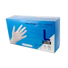 Home With乳膠衛生手套 L, 100入, 1盒, 大(L)