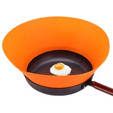 獨居用平底鍋矽膠鍋蓋 橘色, 直徑 27cm x 深度 14cm, 1個