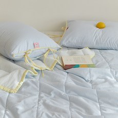 maatila Ribbon Cake 雪花泡泡紗雙面夏季涼被+枕頭套組