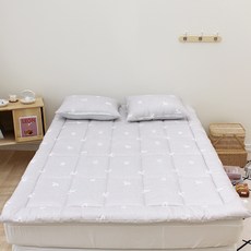 CHOUETTROOM 可整件水洗床褥床墊, 比熊犬 灰色