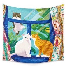 大型插畫布掛畫, 貓咪 2