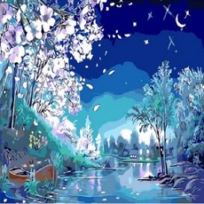 PIPO DIY風景畫繪畫套組 冬季主題系列 40 x 50公分, Q3147, 1個