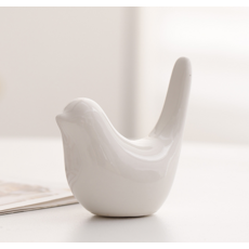 微笑簡約玄關櫃迷你裝飾品 白色小鳥A 2入