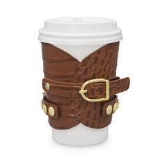 Manito 推車杯架 皮革款, 棕色 金色, 1入