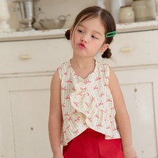 kikimora 兒童蝴蝶結糖果層次上衣