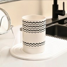 American Road 北歐圖案瀝水餐具筒 RK2297, 1個, 波浪