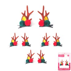 PARTYSHOW 魯道夫奢華棕色髮夾, 混色, 4個