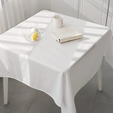 까사베르데 헤이드 방수 식탁보, 화이트, 1개, 2인(130 x 130 cm)