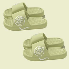 데이소이 굿데이 푹신한 고양이 거실화, 03 그린 캣, 2개