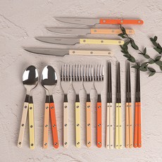 티니블랑 레브 4인 한식 커트러리 풀세트, 라이트컬러, 디너스푼 4p + 디너포크 4p + 디너나이프 4p + 젓가락 4p, 1세트