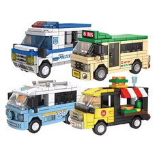 ARTNISM 迷你奈米積木 城市汽車 4款B套組, 1組, 混色