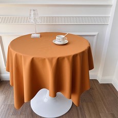 마켓피오 구김방지 방수 원형 식탁보, 타입3, 1개, 1200 x 1200 mm