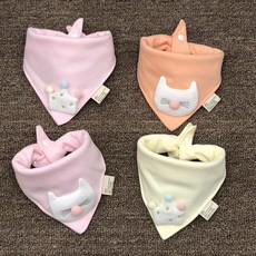 Haraloi 嬰幼兒卡通三角圍兜巾 4件組