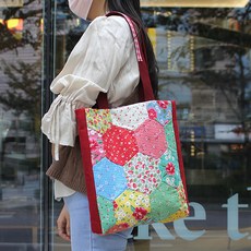 byhands 手工棉被布製方格花紋環保袋, 1套, 隨機發貨（內襯）