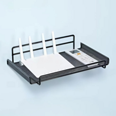 Younco 免鑽孔壁掛式層架, 黑色, 1層