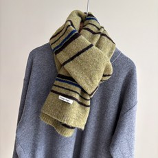 Vavisoo Nouve 羊毛條紋圍巾