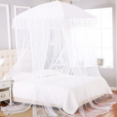 To Door方形天蓬床型蚊帳+安裝配件, 白色的
