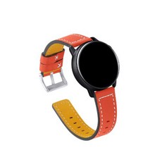 大公司 Galaxy Watch 相容 日常簡約皮革 20mm 41/42mm, 紅色, 1個