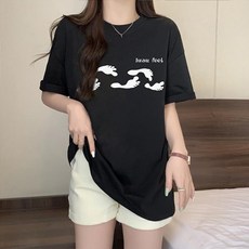 레몬소울 여성용 턴즈 프린팅 반팔 티셔츠