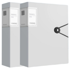 모나홈 고급형 열림방지버클 사무용 A4 클리어파일 40매, 모던화이트, 2개