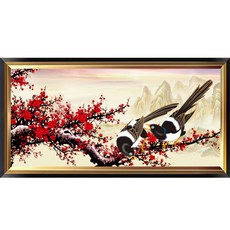 HEYEO 富貴梅花圈/AB點珠珠寶十字繡DIY包BH-138, 混色, 1組