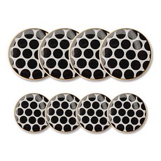 에폭 메탈 단추 그물 15mm + 21mm 세트, 블랙, 4세트