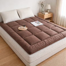 데보코 사계절 침대 토퍼, 브라운
