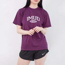 험블스튜디오 여성용 기능성 라운드 여름 운동복 반팔 티셔츠 IMUD_04_300