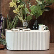 휴즈리버 템바보드 선정리 멀티탭 정리함, 1개, 크림