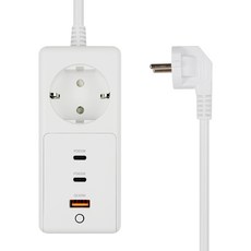 원스탑 고용량 1구 고속충전 GaN 65W usb c타입 휴대용 멀티탭, 1개, 클린화이트, 1.5m