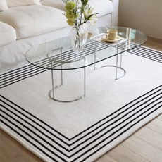 더프리그 블랙라인 스트라이프 사계절 러그