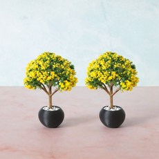 알로데 라운드 벚꽃나무 납골당 조화 2p, 04 옐로우