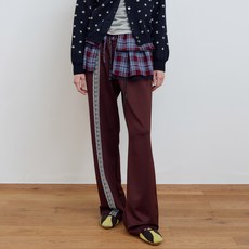 Mazone 女款蕾絲平紋針織運動褲